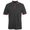Classic Contrast Polo Gunmetal Red
